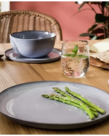Habitat Evora 12 Piece Stoneware Dinner Set - Blue