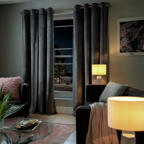 Habitat Eyelet Curtains - Grey - 117x183cm