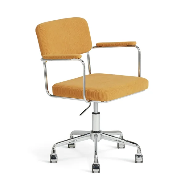 Habitat Ezra Fabric Office Chair - Mustard