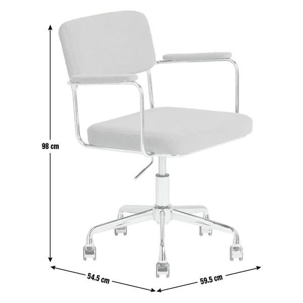 Habitat Ezra Fabric Office Chair - Mustard