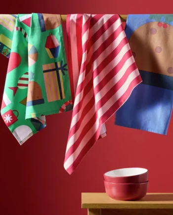 Habitat Festive Icons Tea Towels