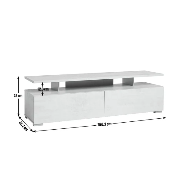 Habitat Floating Top TV Unit - White