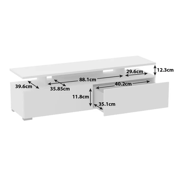 Habitat Floating Top TV Unit - White
