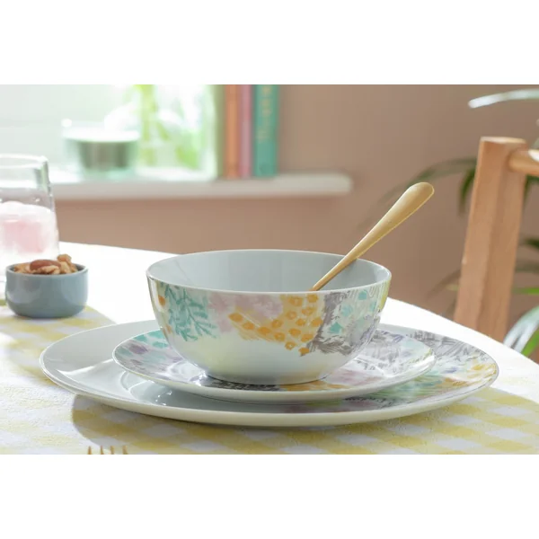Habitat Floral 12 Piece Porcelain Dinner Set