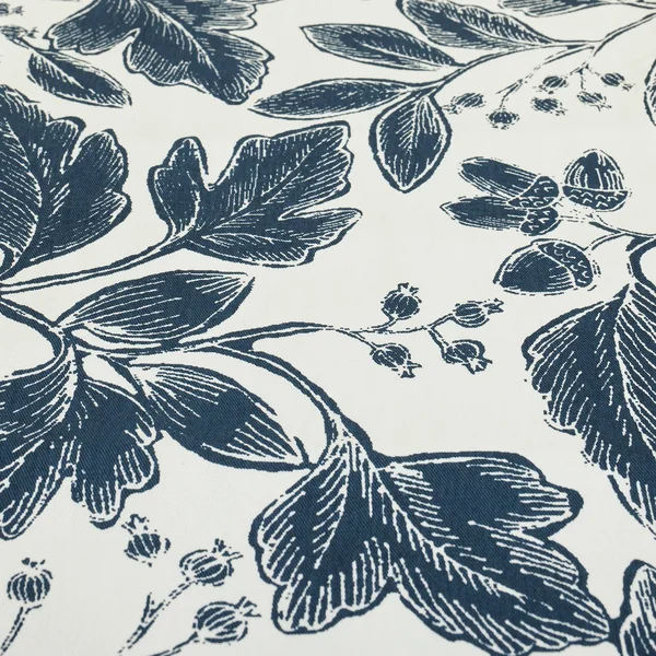 Habitat Floral Reversible Cotton Table Runner - Navy