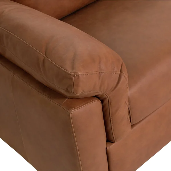Habitat Florence Leather Right Hand Corner Chaise Sofa - Tan