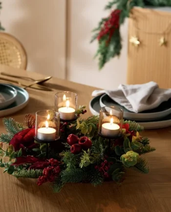 Habitat Foliage Candle Holder Christmas Decoration