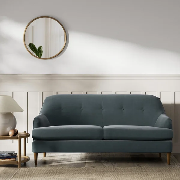 Habitat Frome Fabric 2 Seater Sofa - Charcoal - Dark Leg