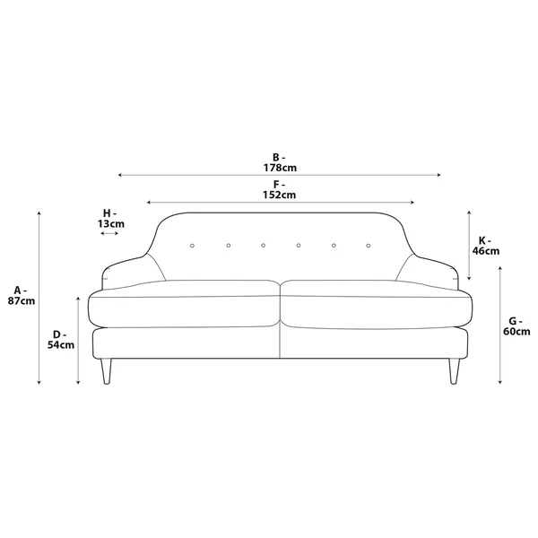 Habitat Frome Fabric 2 Seater Sofa - Charcoal - Dark Leg