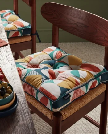 Habitat Geo Pack of 2 Seat Cushions - Multicoloured