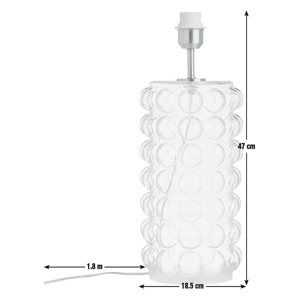 Habitat Glass Bobble Table Lamp Base Only - Clear