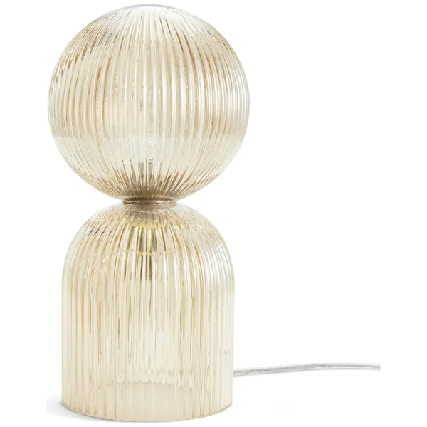 Habitat Globe Ribbed Glass Table Lamp - Champagne