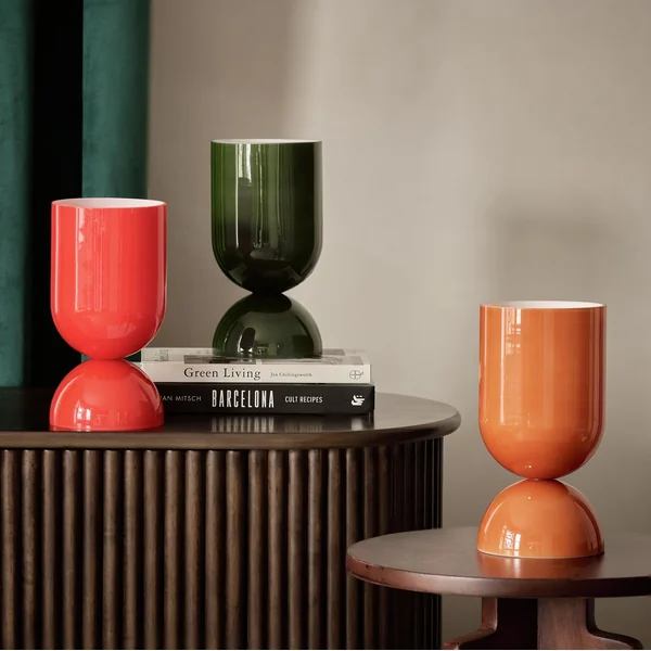 Habitat Gloss Glass Table Lamp - Green