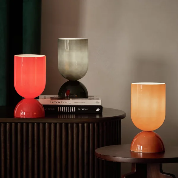 Habitat Gloss Glass Table Lamp - Green