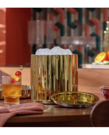 Habitat Gold Tone Ice Bucket