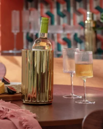 Habitat Gold Tone Wine Cooler