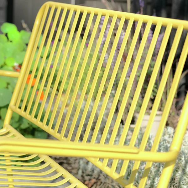 Habitat Indu 2 Seater Metal Garden Bench - Yellow