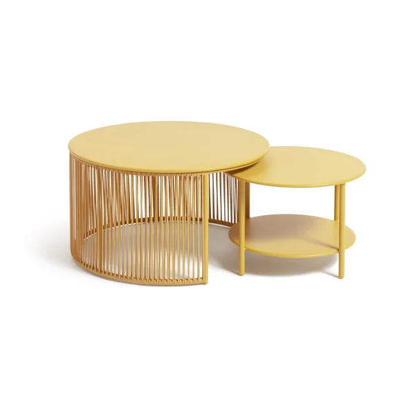 Habitat Ipanema Metal Garden Coffee Table - Yellow