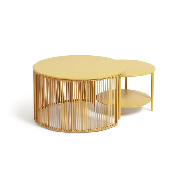 Habitat Ipanema Metal Garden Coffee Table - Yellow