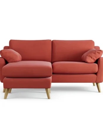 Habitat Ivor Left Hand Corner Sofa - Papaya - Ash Leg