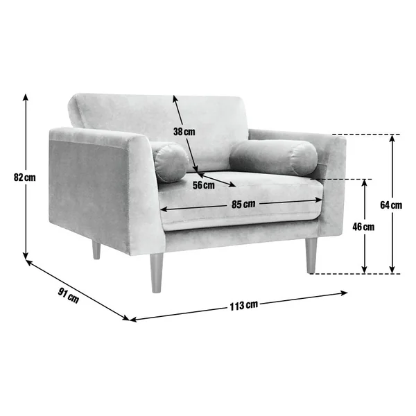 Habitat Jacob Fabric Cuddle Chair - Orange