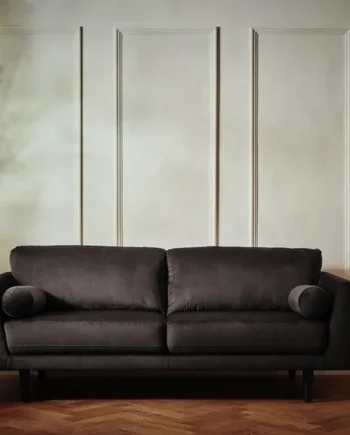 Habitat Jacob Velvet 3 Seater Sofa - Chocolate