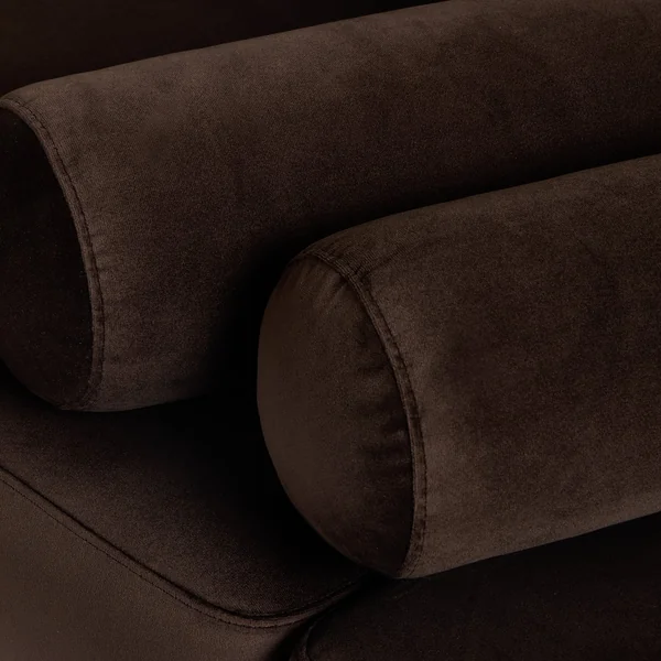 Habitat Jacob Velvet 3 Seater Sofa - Chocolate