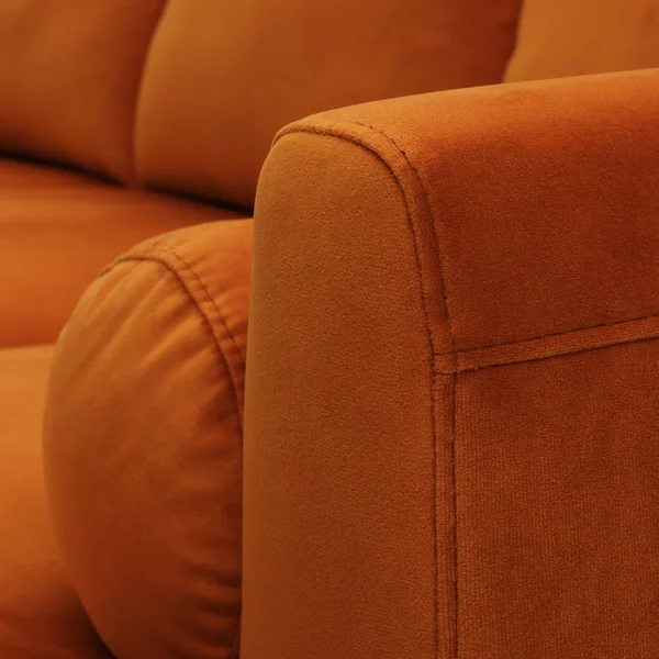 Habitat Jacob Velvet Right Hand Corner Sofa - Orange