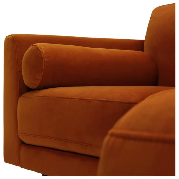 Habitat Jacob Velvet Right Hand Corner Sofa - Orange