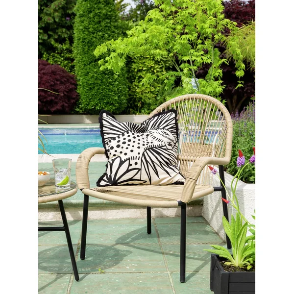 Habitat Java 2 Seater Metal Garden Bistro Set - Natural