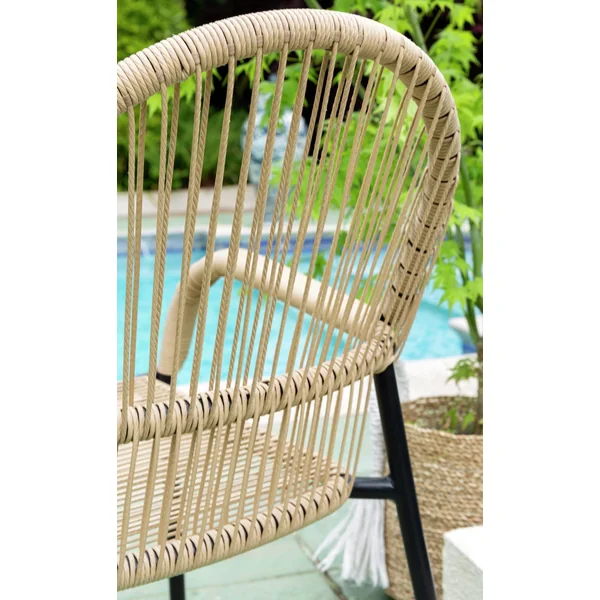 Habitat Java 2 Seater Metal Garden Bistro Set - Natural