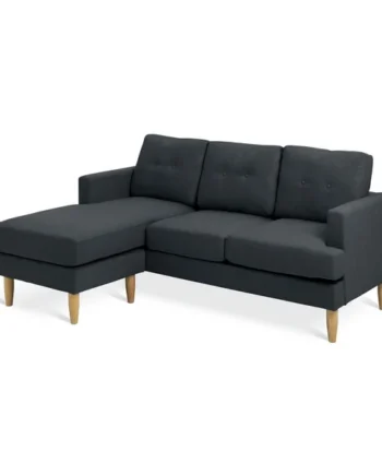 Habitat Joshua Fabric Reversible Chaise Corner Sofa-Charcoal