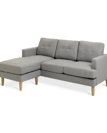 Habitat Joshua Fabric Reversible Corner Sofa - Light Grey