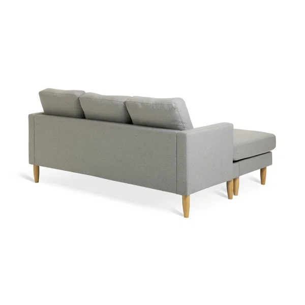 Habitat Joshua Fabric Reversible Corner Sofa - Light Grey