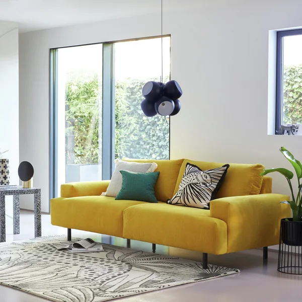 Habitat Julien Fabric 3 Seater Sofa - Green