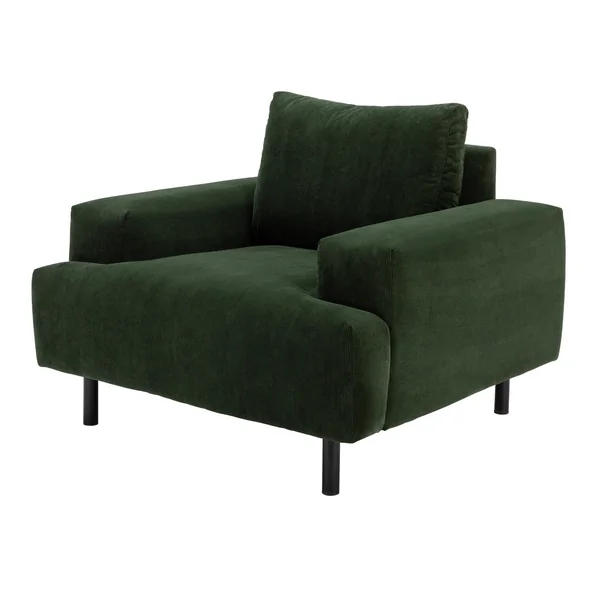 Habitat Julien Fabric Armchair - Dark Green