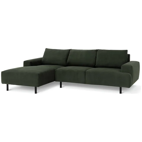 Habitat Julien Fabric Left Hand Corner Chaise Sofa - Green