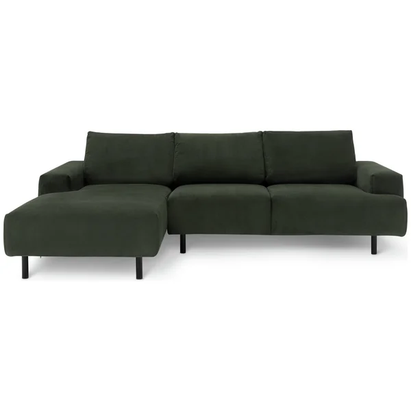 Habitat Julien Fabric Left Hand Corner Chaise Sofa - Green