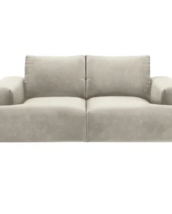 Habitat Julien Velvet 2 Seater Sofa - Natural