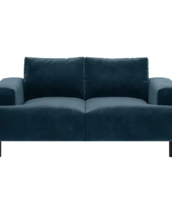 Habitat Julien Velvet 2 Seater Sofa - Navy Blue
