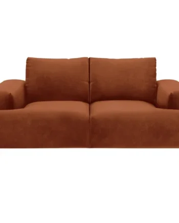 Habitat Julien Velvet 2 Seater Sofa - Orange