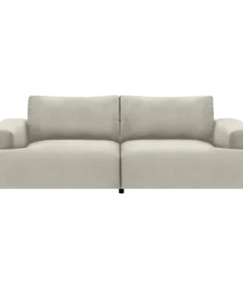 Habitat Julien Velvet 3 Seater Sofa - Natural