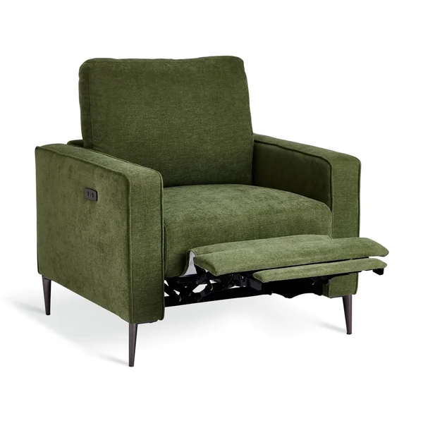 Habitat Kendric Fabric Recliner Armchair - Green