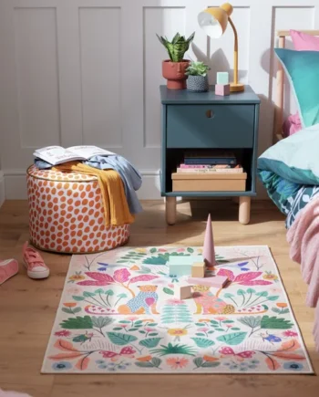 Habitat Kids Enchanted Print Natural Rug -80x110cm