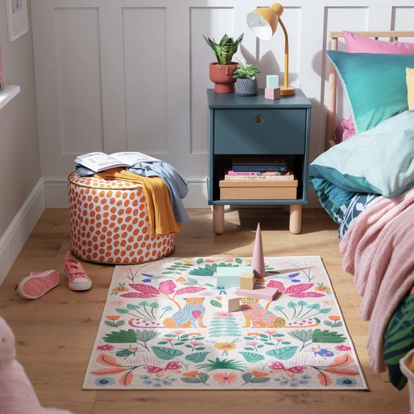 Habitat Kids Enchanted Print Natural Rug -80x110cm