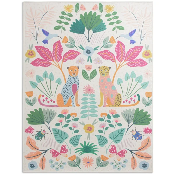 Habitat Kids Enchanted Print Natural Rug -80x110cm
