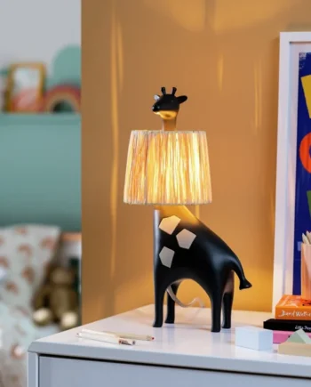 Habitat Kids Giraffe Rattan Table Lamp - Black