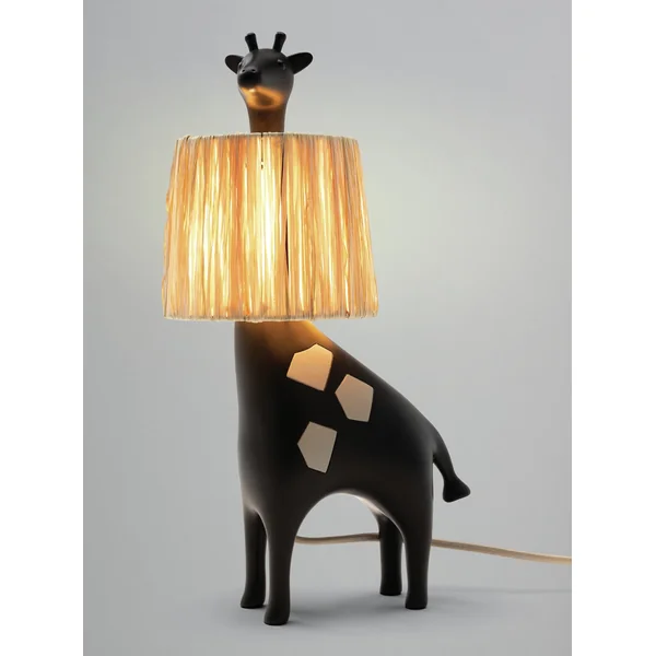 Habitat Kids Giraffe Rattan Table Lamp - Black
