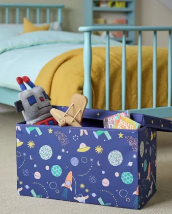 Habitat Kids Space Foldable Ottoman Box - Blue