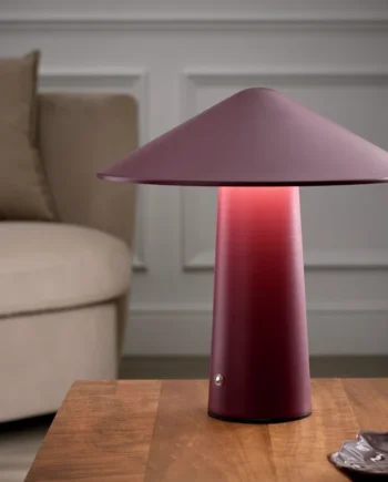 Habitat Kiro Rechargeable LED Touch Table Lamp - Burgundy